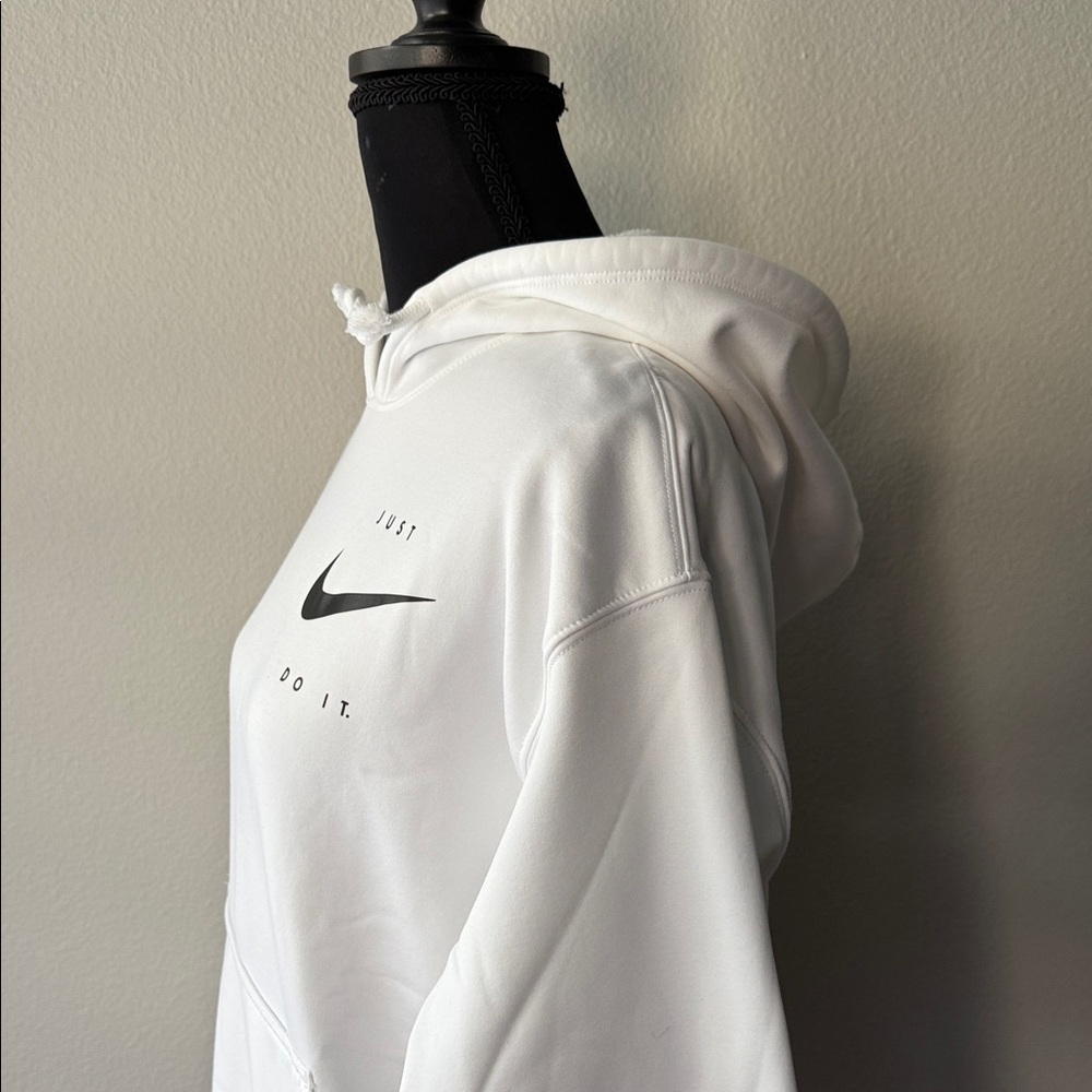 Nike White Hoodie with Black Swoosh ( unisex) - Picture 5 of 11